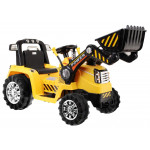 Elektrický traktor na batérie - 2.4G - žltý